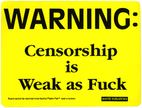 World Industries Randy Colvin Censorship