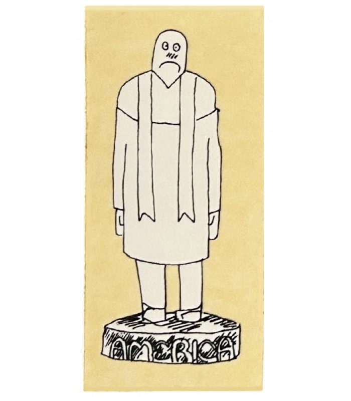 Mark Gonzales priest statue