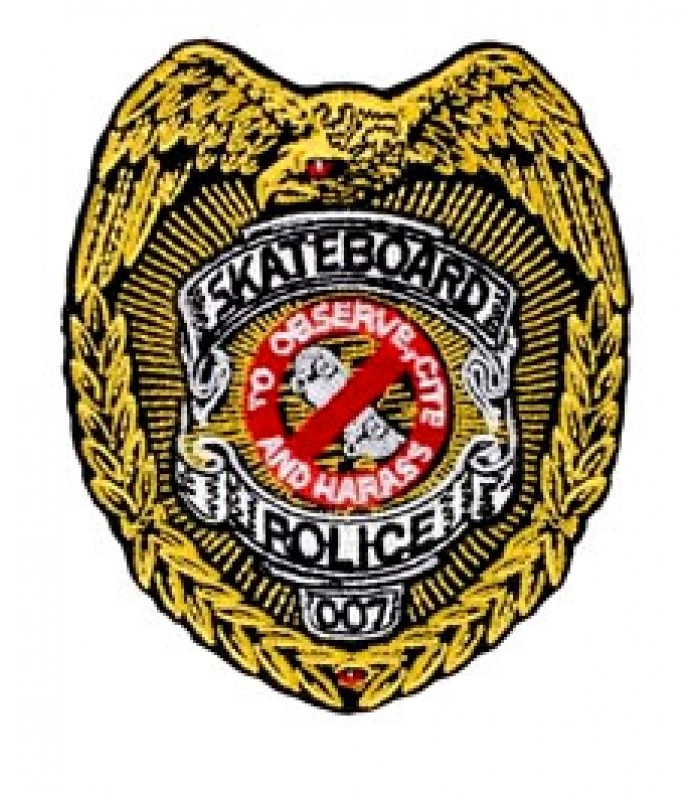 Skateboard Police Patch